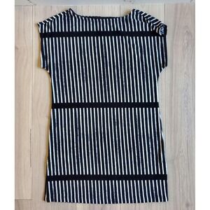 Marimekko For Target Cover Up Womens S Black White Striped Short Sleeve Tunic
